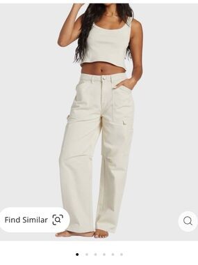 Billabong Women's Straight Leg Jeans in Cream